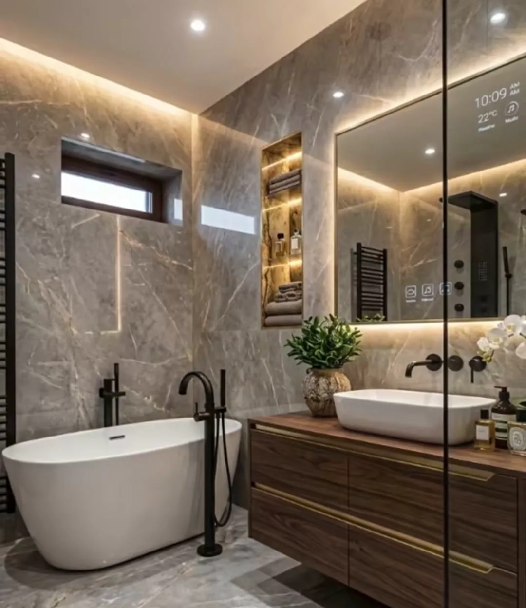 Salle de Bain Contemporaine en Pierre