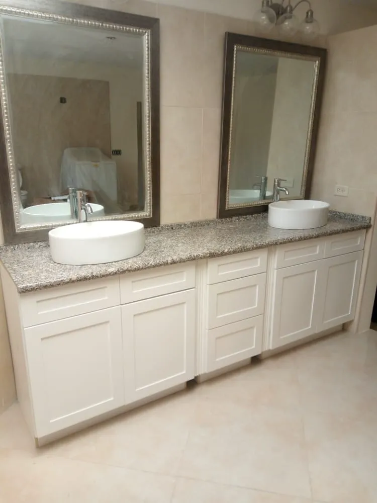 Meuble Double Vasque avec Miroirs Encadrés